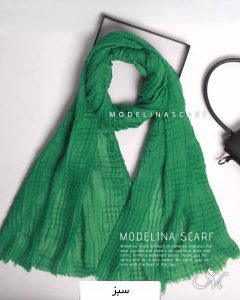 شال پلیسه مربعی بهاره سبز