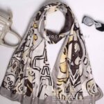 شال نخی بهاره طرح پیکاسو نسکافه ای