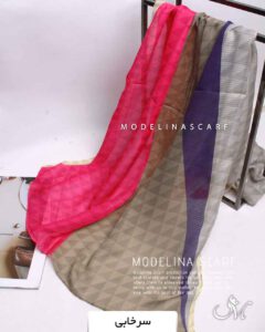 شال نخی بهاره مدلینا 1309 سرخابی