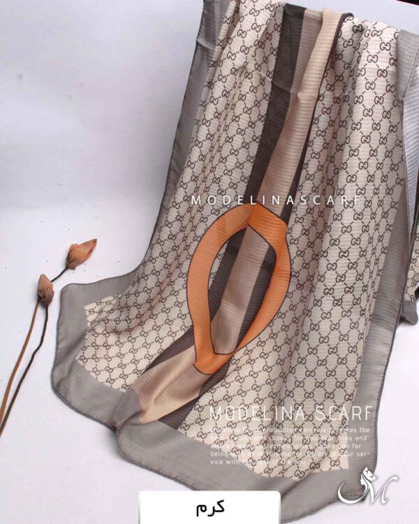 شال نخی طرح گوچی کرم