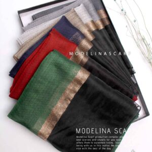 شال ابریشم(وارداتی) مدلینا1318