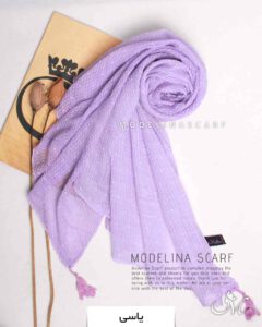 شال پلیسه دونه برفی یاسی