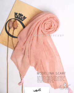 شال پلیسه دونه برفی گلبهی