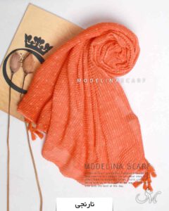 شال پلیسه دونه برفی نارنجی