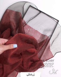 شال ابریشم (وارداتی) مدلینا زرشکی