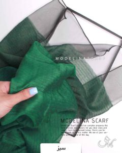 شال ابریشم (وارداتی) مدلینا سبز