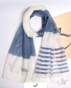 شال ابریشم وارداتی آبی
