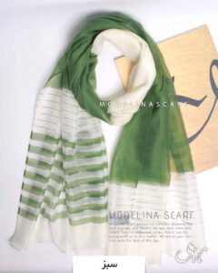 شال ابریشم وارداتی سبز