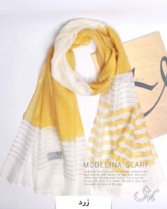 شال ابریشم وارداتی زرد