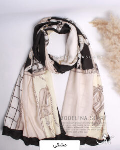 شال نخی بهاره مدلینا 1333 مشکی