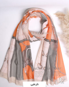 شال نخی بهاره مدلینا 1333 نارنجی