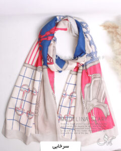 شال نخی بهاره مدلینا 1333 سرخابی