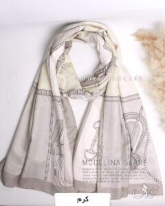 شال نخی بهاره مدلینا 1333 کرم