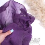 شال نخ ابریشم(وارداتی) 1335 بنفش