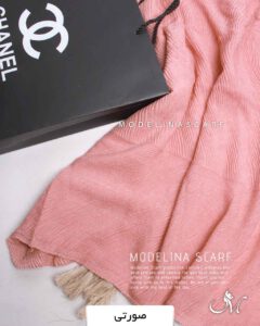 شال نخی پلیسه 10501 صورتی