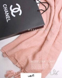 شال نخی پلیسه 10501 گلبهی