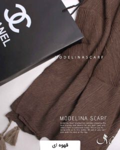 شال نخی پلیسه 10501 قهوه ای