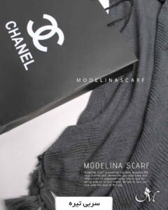 شال نخی پلیسه 10501 سربی تیره