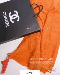 شال نخی پلیسه 10501 نارنجی