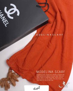 شال نخی پلیسه 10501 آجری