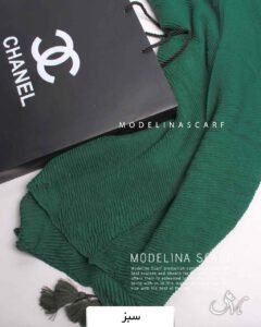 شال نخی پلیسه 10501 سبز