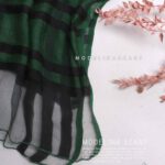 شال نخی طرح باربری (وارداتی) سبز