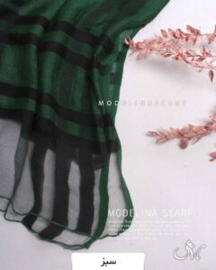 شال نخی طرح باربری (وارداتی) سبز