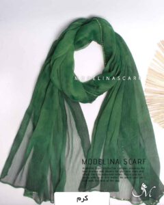 شال حریر(وارداتی)مدلینا سبز