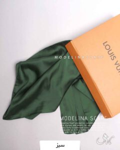 روسری ساتن سبز