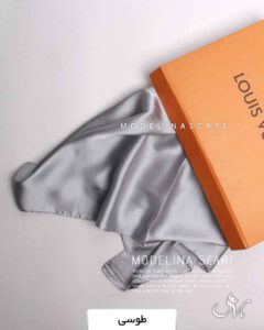 روسری ساتن طوسی