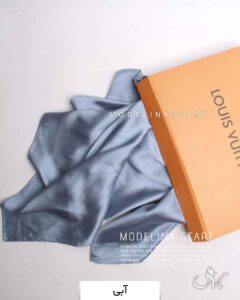 روسری ساتن آبی