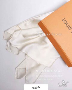 روسری ساتن شیری