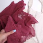 شال کنفی زرشکی