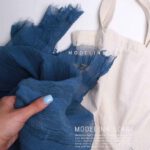 شال کنفی آبی نفتی