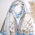 شال نخی بهاره مدلینا 1352 آبی