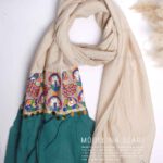 شال نخی هندی(وارداتی)1355 کرم-سبز