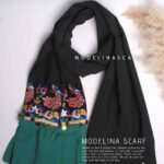 شال نخی هندی(وارداتی)1355 مشکی-سبز