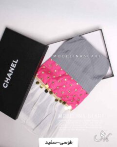 شال نخی هندی(وارداتی) طوسی-سفید