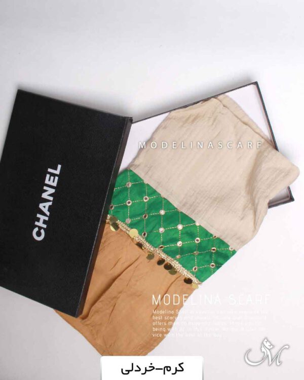 شال نخی هندی(وارداتی) کرم-خردلی