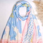 شال نخی بهاره مدلینا 1360 آبی