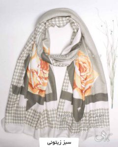 شال نخی تابستانه مدلینا 1361 سبز زیتونی