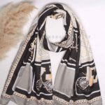 شال نخی مدلینا 1363 مشکی