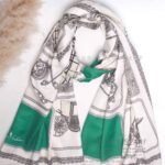 شال نخی مدلینا 1363 سبز
