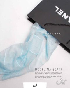 شال حریرابریشم (وارداتی)1373 آبی