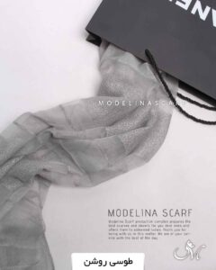 شال حریرابریشم (وارداتی)1373 طوسی روشن