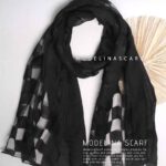 شال نخ ابریشم مشکی (وارداتی)