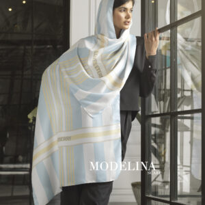 شال نخی طرح باربری مدلینا 1312