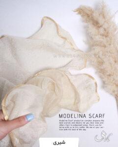 شال حریرابریشم دورو(وارداتی) شیری