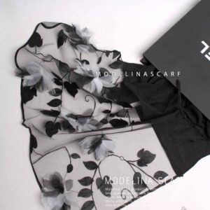 شال ابریشم گل برجسته (وارداتی)