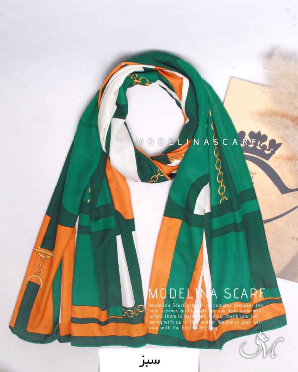 شال ابریشم وارداتی 1389 سبز
